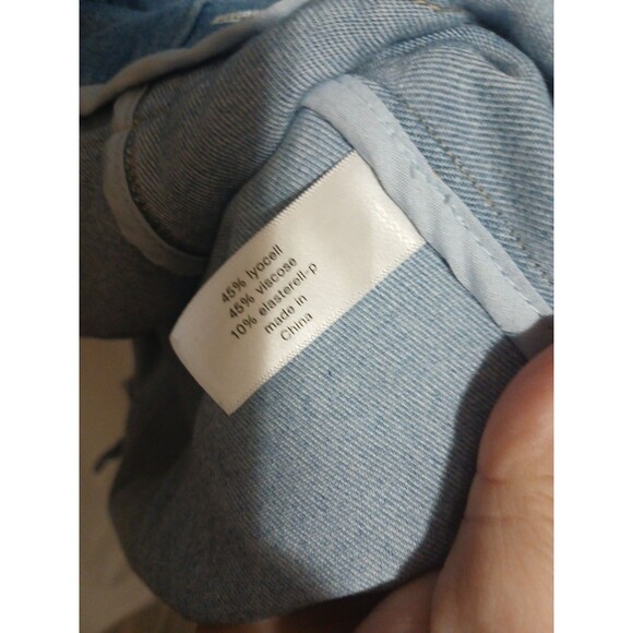 Lane Bryant Jacket Womens 26 Light Wash Chambray Button Soft Stretch Pockets - Picture 9 of 9